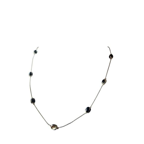 Vintage BLACK/SILVER NECKLACE - Picture 2 of 3